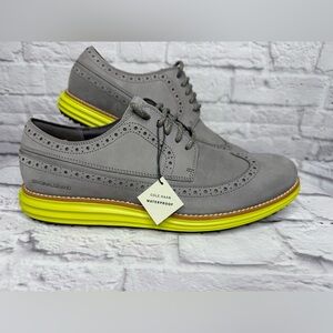 Cole Haan Original Grand Golf Shoes Men's Gray and Yellow Oxfords